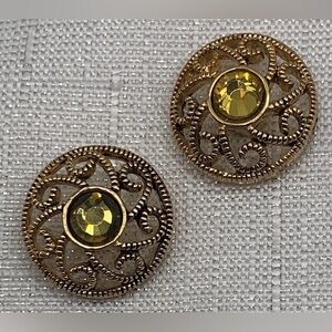 💗GOLD & YELLOW - Matching Snap Button Charms - Ginger Snaps & Co. Set of 2